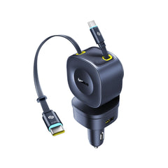 Cargador de Auto 240W 4 en 1 con Cable Retráctil