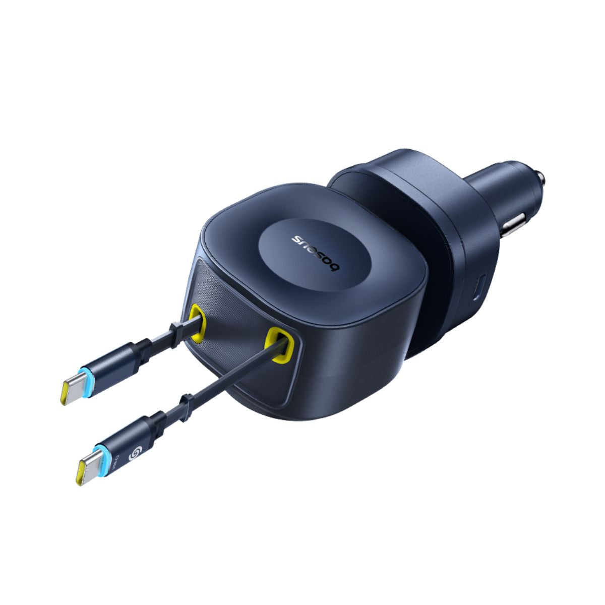 Cargador de Auto 240W 4 en 1 con Cable Retráctil