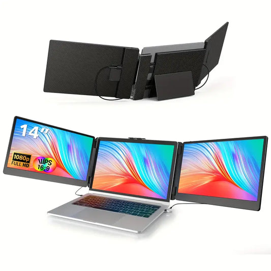 Extensor de pantalla doble para laptop de 14 pulgadas