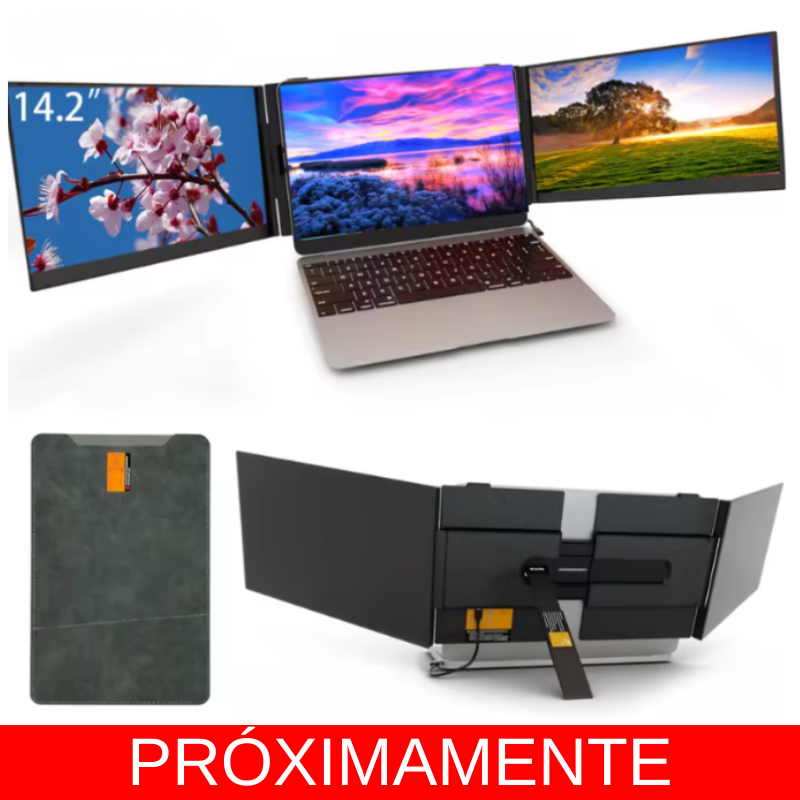 Extensor de pantalla doble, modelo S8 Ultra para laptops de 14" a 17" pulgadas